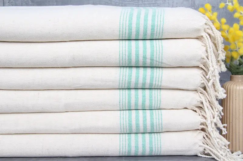 36x18 Linen Striped Towel, Gift For Her, Bathroom Towels, Personalized Dish Towel, Gifts For Him, Best Friend Gift Ideas, Personalized Hand Towel - 1