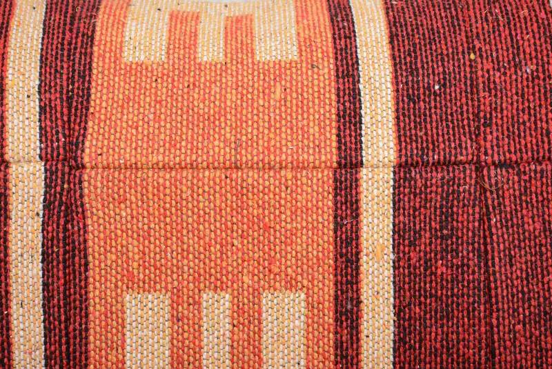 Handmade Rug Seat Pillow Cover, Armchair Cushion Case, Pillow for Sofa, Kilim Pillow, 16x24 Orange Pillow Cover, Antique Pillows, Cushion - 3
