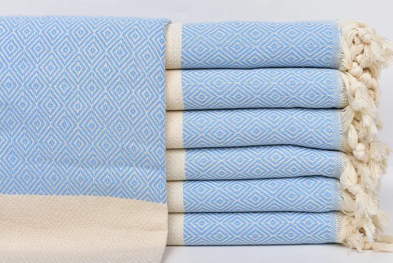 Handwoven Turkish Towel, Wedding Gift For Bride, Spa Towel, Organic Turkish towel, Monogram Beach Towel, Gifts For Him, 70x40 Cotton Diamond Towel - 1