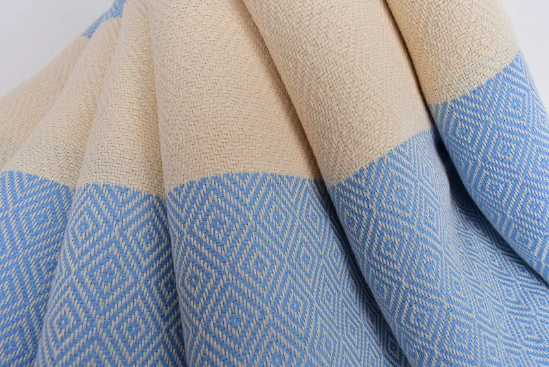 Handwoven Turkish Towel, Wedding Gift For Bride, Spa Towel, Organic Turkish towel, Monogram Beach Towel, Gifts For Him, 70x40 Cotton Diamond Towel - 5