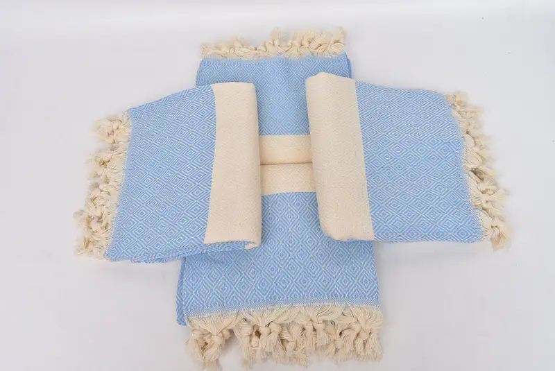 Handwoven Turkish Towel, Wedding Gift For Bride, Spa Towel, Organic Turkish towel, Monogram Beach Towel, Gifts For Him, 70x40 Cotton Diamond Towel - 6