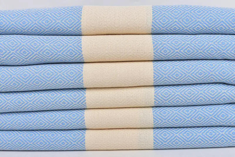 Handwoven Turkish Towel, Wedding Gift For Bride, Spa Towel, Organic Turkish towel, Monogram Beach Towel, Gifts For Him, 70x40 Cotton Diamond Towel - 2