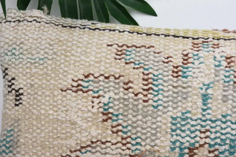 Vintage Kilim Pillow, 8x16 Beige Pillow Case, Meditation Pillow Case, Boho Pillow Sham Cover, Cushion Cover, Interior Designer Pillow - 2