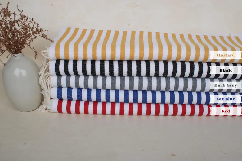 Hoşgeldin Düğün Hediyesi, Özel El Havlusu, 40x18 Pamuklu Çizgili Havlu, Nedime Hediyeleri, Plaj Düğün Favorisi, Kişiselleştirilmiş Yemek Havlusu, Seyahat Havlu - 1
