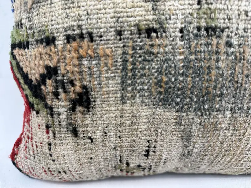 Boho Pillow, 16x16 Red Cushion, Pillow, Handmade Kilim Cushion, Vintage Kilim Pillow Cushion Cover, Boho Pillow Sham Cover - 2