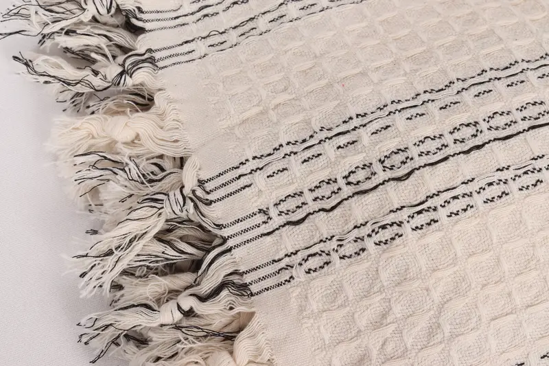 Bridal Shower Gift, 96x70 Cotton Striped Towel, Turkish Bedcover, Bridesmaid Gifts, Throw Blanket Couch, Personalized Wedding Gift For Couple - 7