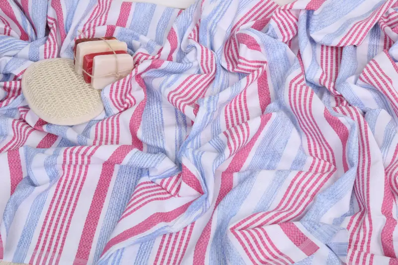 Memorial Gift, Sand-resistant Turkish towel for travel, 70x40 Cotton Striped Towel, Gift For Her, Monogram Turkish Towel, Wedding Gifts Towel - 7