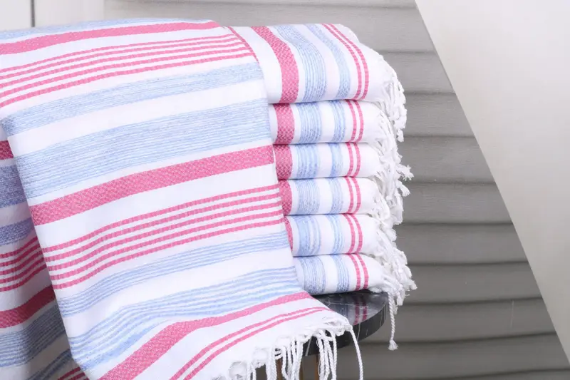 Memorial Gift, Sand-resistant Turkish towel for travel, 70x40 Cotton Striped Towel, Gift For Her, Monogram Turkish Towel, Wedding Gifts Towel - 1
