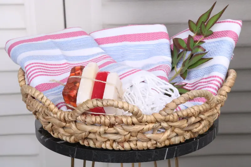 Memorial Gift, Sand-resistant Turkish towel for travel, 70x40 Cotton Striped Towel, Gift For Her, Monogram Turkish Towel, Wedding Gifts Towel - 5