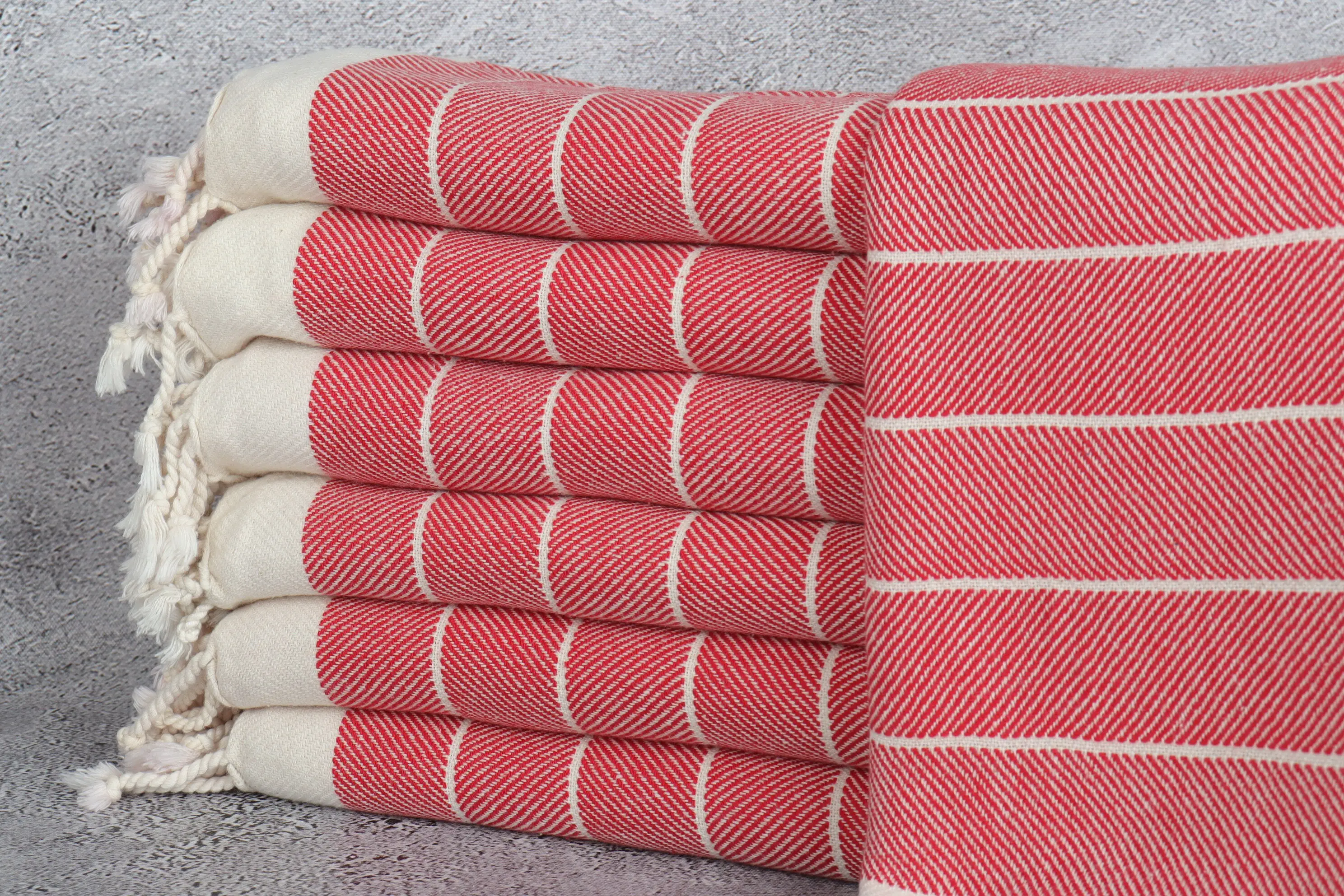 Personalized Turkish Towel Beach Red, 40x71 Inches - 1