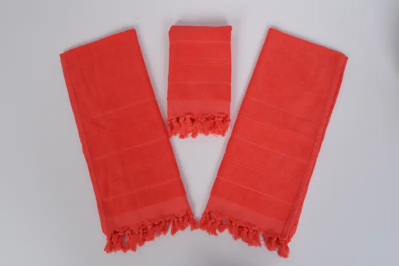 Toalla de mano de baño, regalo de San Valentín para ella, toalla de cocina personalizada, poca de té turca, toallas de baño pequeñas, toalla de terry a rayas de algodón 40x18 - 6