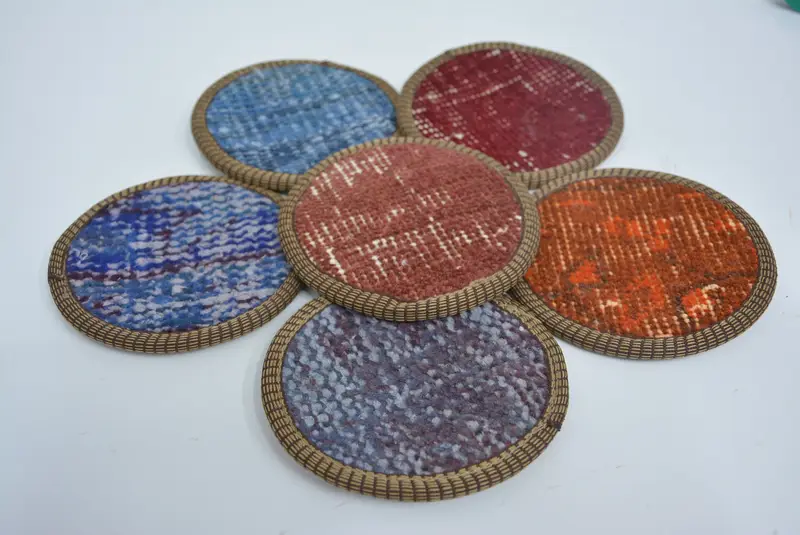 Montaña rusa Kilim roja y bronce, montaña rusa étnica única