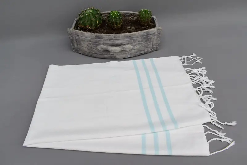 Monogrammed Hand Towel, First Wedding Anniversary Gift, Bridesmaid Gifts, 40x24 Cotton Striped Towel, Personalized Turkish Towel, Turkish Tea Towel - 7