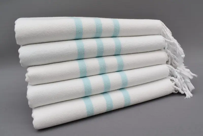 Monogrammed Hand Towel, First Wedding Anniversary Gift, Bridesmaid Gifts, 40x24 Cotton Striped Towel, Personalized Turkish Towel, Turkish Tea Towel - 3