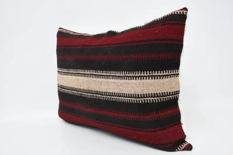 Gift Pillow, Shabby Chic Cushion, Ethnical Kilim Rug Pillow, Antique Pillows, Aesthetic Pillow Case, 20x28 Red Cushion Cover, Pillow Cover - 4