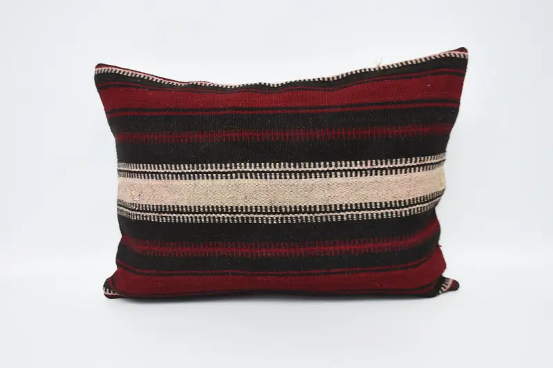 Gift Pillow, Shabby Chic Cushion, Ethnical Kilim Rug Pillow, Antique Pillows, Aesthetic Pillow Case, 20x28 Red Cushion Cover, Pillow Cover - 1
