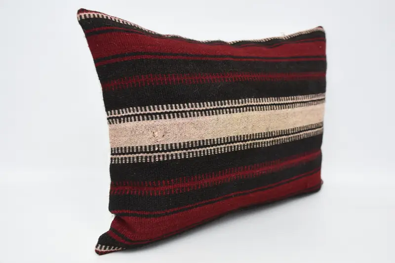 Gift Pillow, Shabby Chic Cushion, Ethnical Kilim Rug Pillow, Antique Pillows, Aesthetic Pillow Case, 20x28 Red Cushion Cover, Pillow Cover - 3