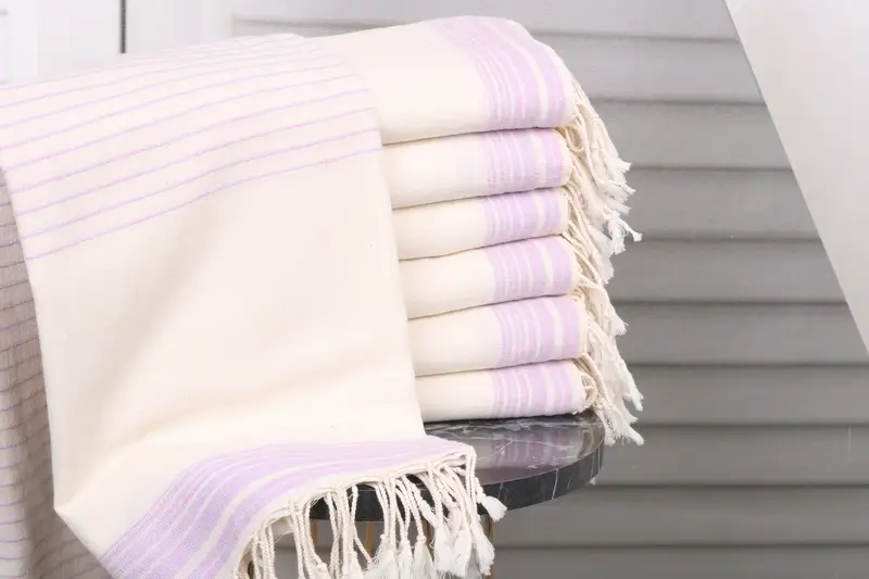 Turkish Towel Beach, Christmas Gift, Lightweight Turkish towel, 68x36 Cotton Striped Towel, Beach Towel Gift, Girls Weekend Getaways Gifts - 1