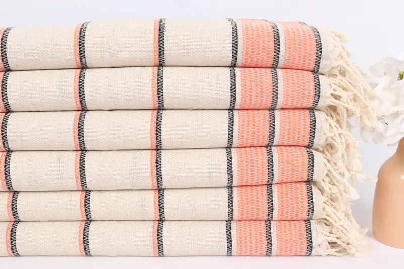 Summer Gift, Turkish Hand Towel, 40x20 Linen Striped Towel, Personalized Kitchen Towel, Kitchen Towel, Gift For The Home, Wedding Shower Gift - 3