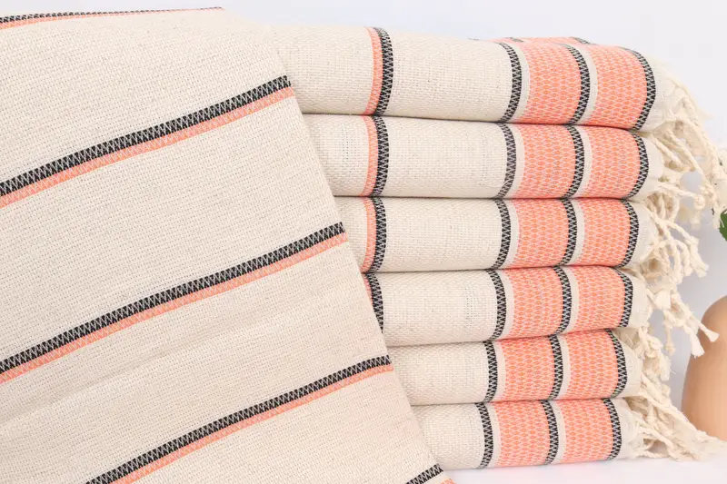 Summer Gift, Turkish Hand Towel, 40x20 Linen Striped Towel, Personalized Kitchen Towel, Kitchen Towel, Gift For The Home, Wedding Shower Gift - 1