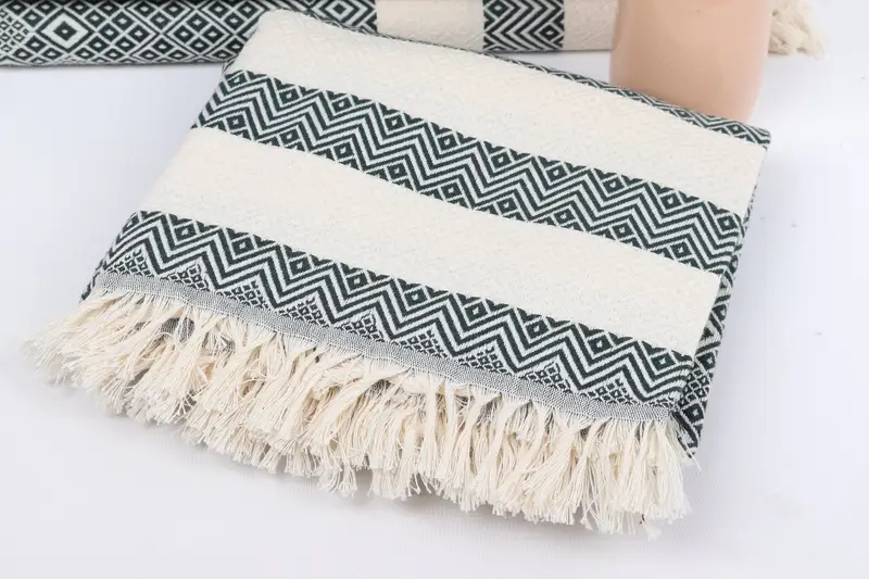 Wedding Day Gift For Bride, Beach Wedding Favor, Gift For Her, 70x40 Cotton Diamond Towel, Eco-Friendly Turkish Towel, Soft towel, Luxury towel - 5