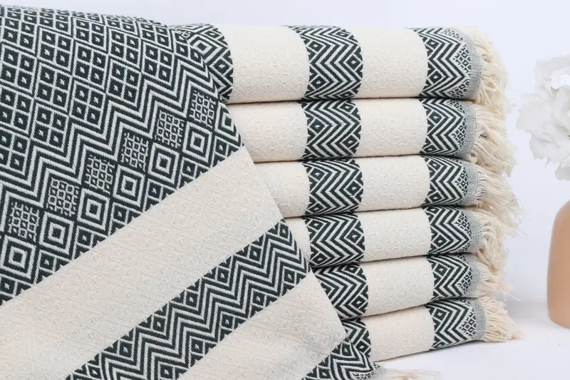 Wedding Day Gift For Bride, Beach Wedding Favor, Gift For Her, 70x40 Cotton Diamond Towel, Eco-Friendly Turkish Towel, Soft towel, Luxury towel - 1