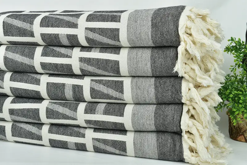 Monogram Beach Towel, Spa Gift Towel, Gift Boxes Towel, Eco-Friendly Turkish Towel, 70x34 Cotton Patterned Towel, Large Turkish Towel, Luxury towel - 4
