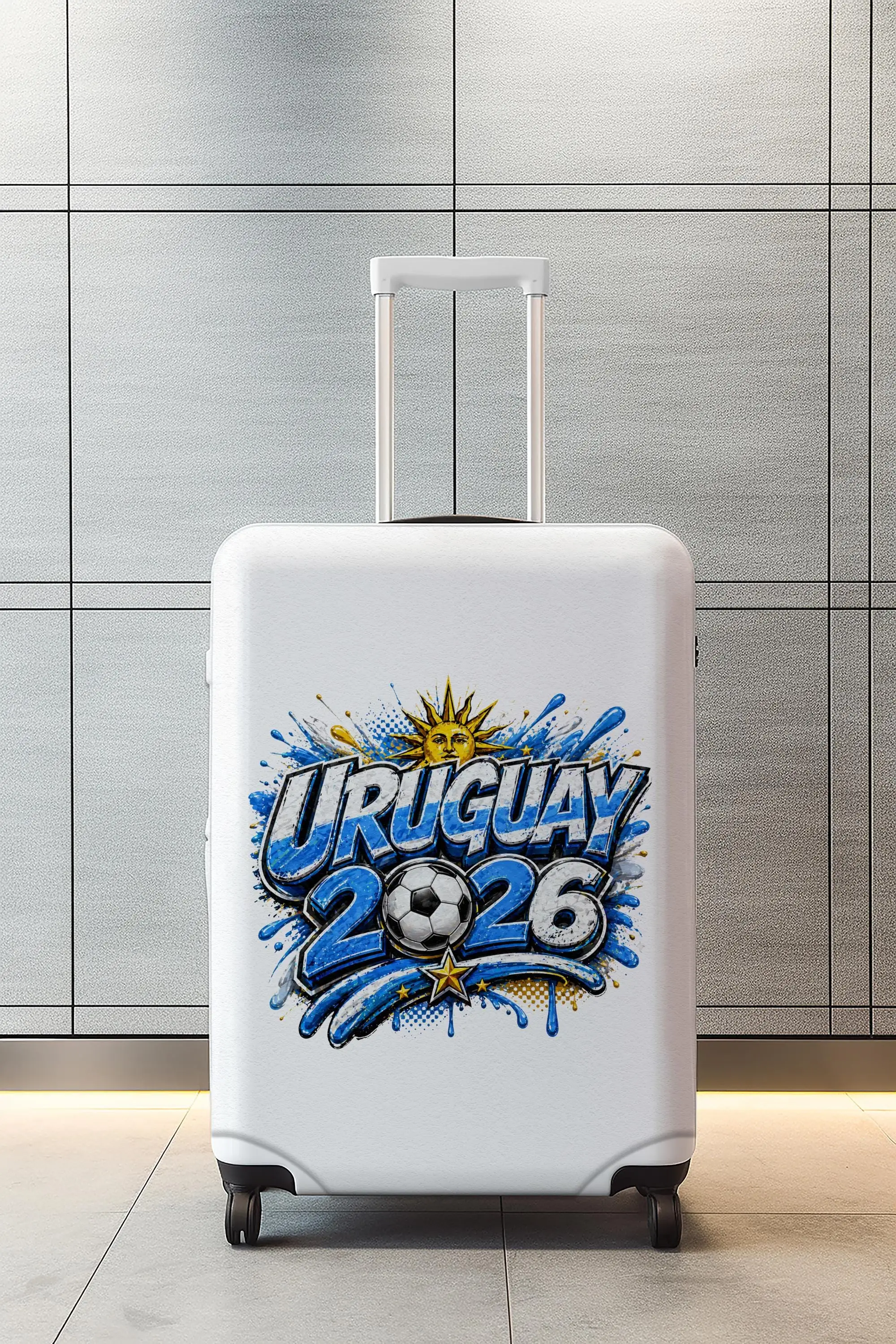 Uruguay-Fußball-Gepäckhülle: 2026-Fan-Kofferschutz mit Sportreise-Design - 1
