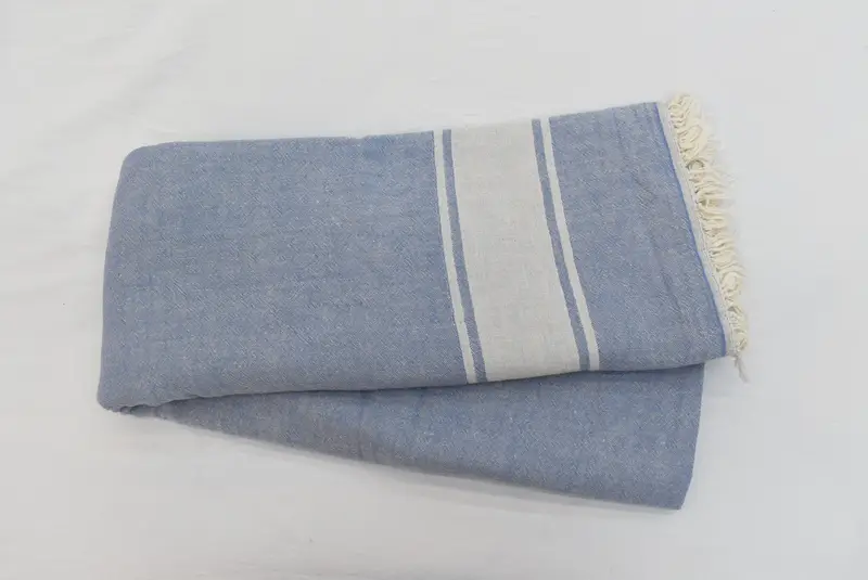 Bedspread, Organic Throw, Wedding Anniversary Gift, Personalized Blanket, 70x60 Cotton Striped Towel, Bachelorette Party Decorations, Wedding Favors - 3