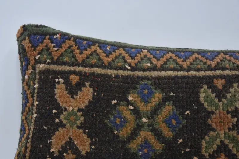 Vintage Kilim Pillow, Pillow Sham, Pillow for Couch, Armchair Pillow, Decorative Bolster Pillow Case, Turkish Kilim Pillow, 12x24 Brown Cushion - 2
