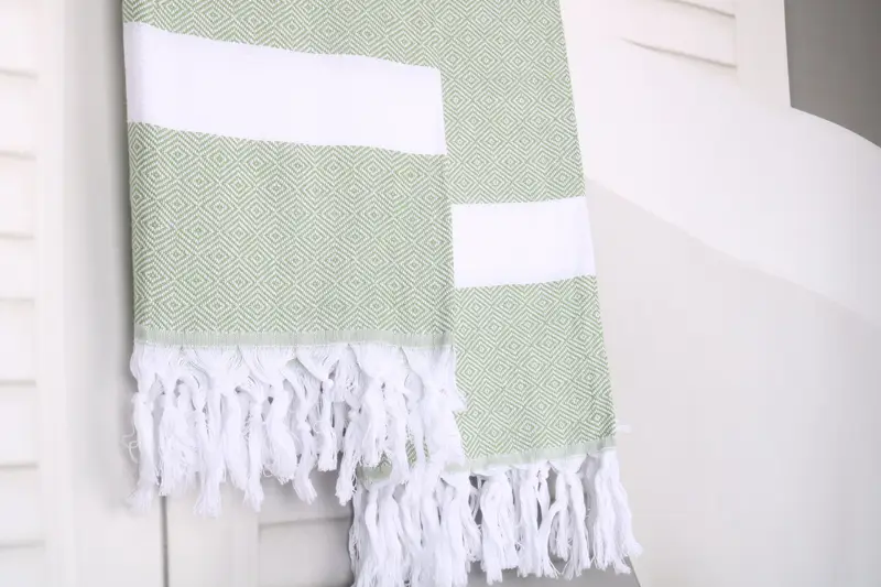 70x40 Cotton Diamond Towel, Monogrammed Beach Towel, Wedding Day Gift For Bride, Bridesmaid Towel, Custom Wedding Gift, Turkish Towel USA, Gym Towel - 8