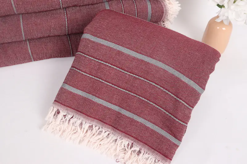 Throw Blanket Couch, Grandma Gift, Halloween Blanket, 100x80 Cotton Striped Towel, Custom Wedding Gifts, Woven Blanket, Turkish Cotton Throw Blanket - 4