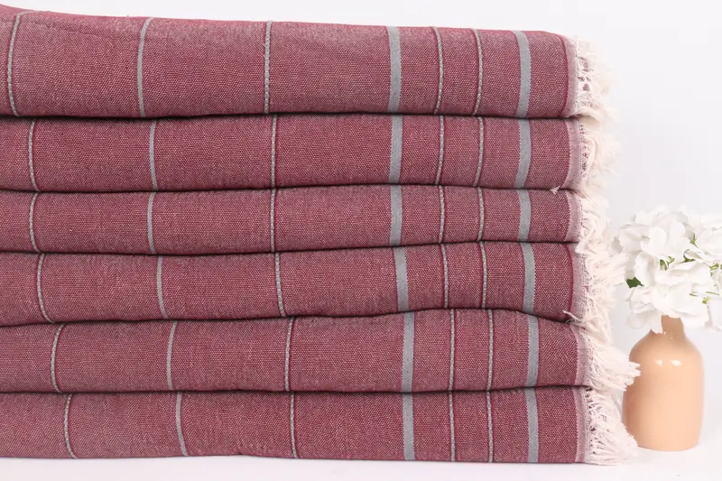 Throw Blanket Couch, Grandma Gift, Halloween Blanket, 100x80 Cotton Striped Towel, Custom Wedding Gifts, Woven Blanket, Turkish Cotton Throw Blanket - 3