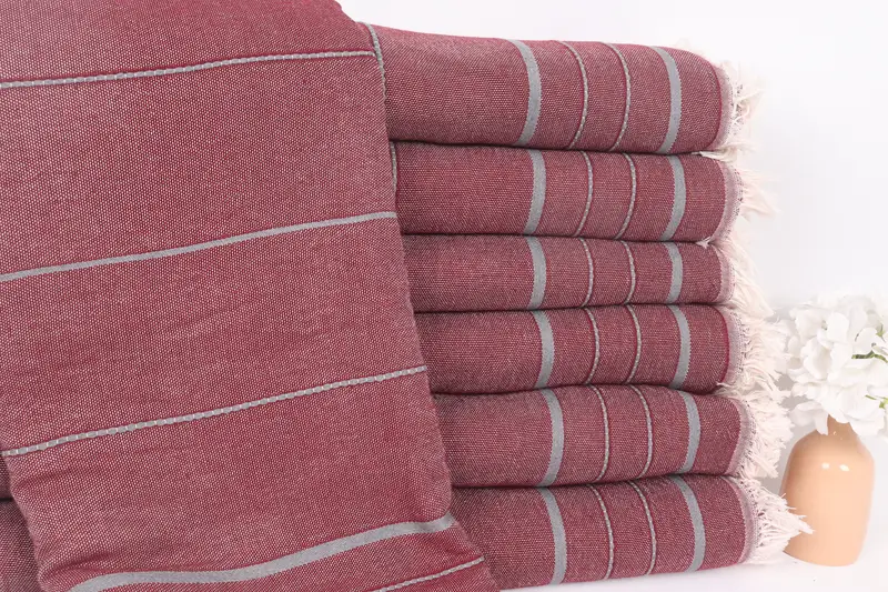 Throw Blanket Couch, Grandma Gift, Halloween Blanket, 100x80 Cotton Striped Towel, Custom Wedding Gifts, Woven Blanket, Turkish Cotton Throw Blanket - 1