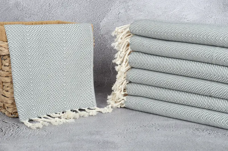Personalized Gifts, Customized Towels, Wedding Favors, 40x20 Cotton Chevron Towel, Travel Towel, Turkish Towel Hand Towel, Wedding Hand Made Gift - 3