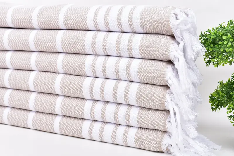 Monogrammed Hand Towel, Wedding Favors, 40x20 Cotton Zig zag Towel, Bridal Shower Gift, Merry Christmas Gifts, Kitchen Towel, Gift For Him - 3