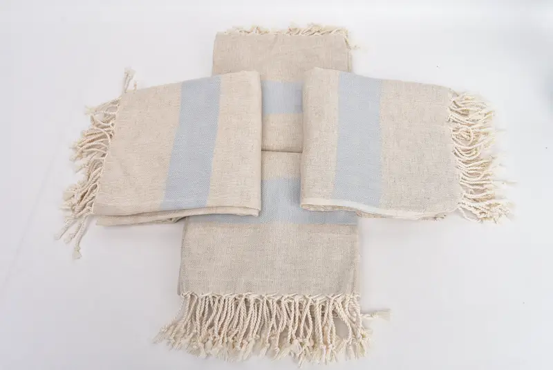 Peshtemal Towel, Monogram Beach Towel, Turkish towel, Bachelor Gift, Embroidered Turkish Towel, Personalized Wedding Gift, 70x36 Linen Striped Towel - 6