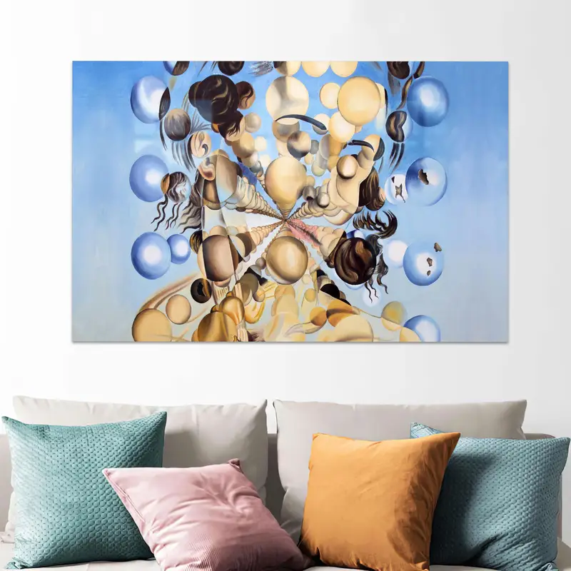 Salvador Dali Soyut Kadın Baskılı Cam - Modern Elegance
