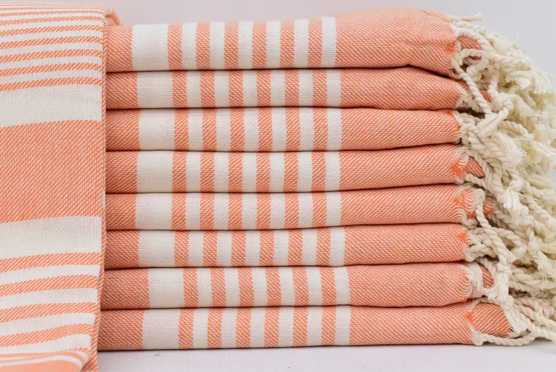 オレンジバスタオル、トルコタオル、40x70 - 1