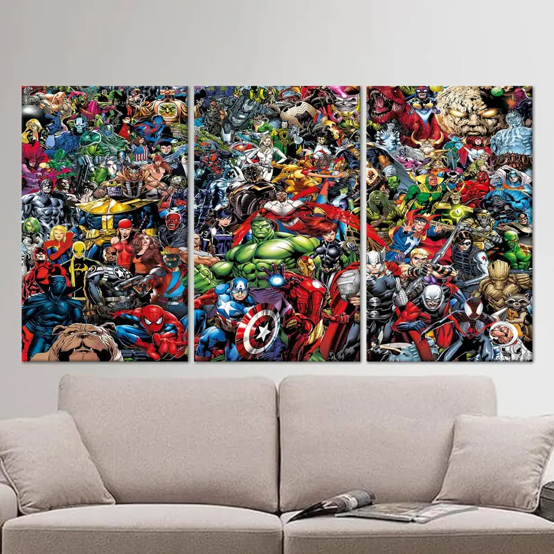 マーベル スーパーヒーロー キャンバス: 男の子向けの鮮やかなゲームルーム アート