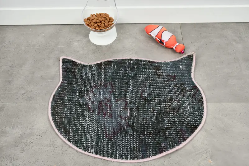 Orta Kahverengi ve Bej Pamuklu Evcil Hayvan Matı, Evcil Hayvanlar için Köpük Dolgulu Konfor