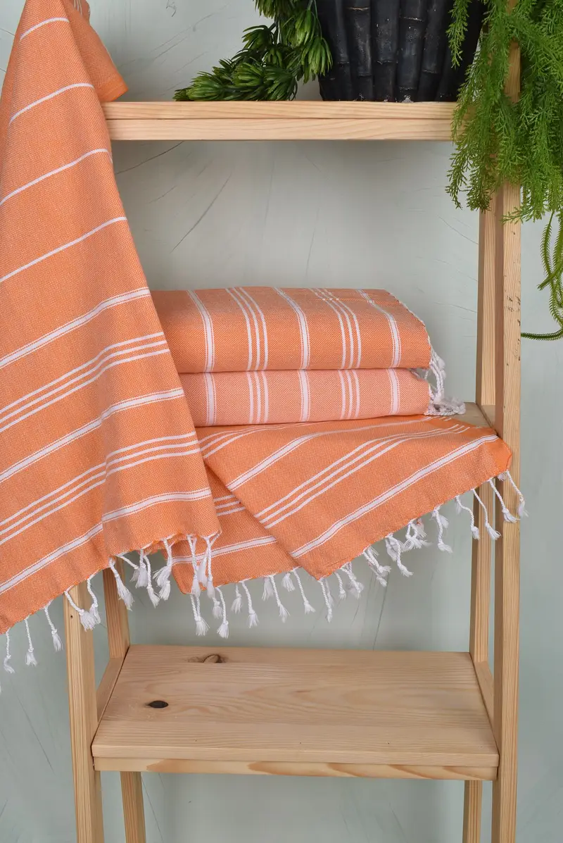 Kitchen Towel, Gift For Coworker, Wedding Favors, Bachelorette Party Decorations, Organic Towel, 40x24 Cotton Striped Towel, Personalized Gifts - 6