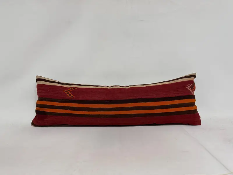 Interior Designer Pillow, Antique Pillows, Pillow for Sofa, Comfy Throw Pillow Sham, Cushion Case, 16x48 Red Cushion Cover - 1