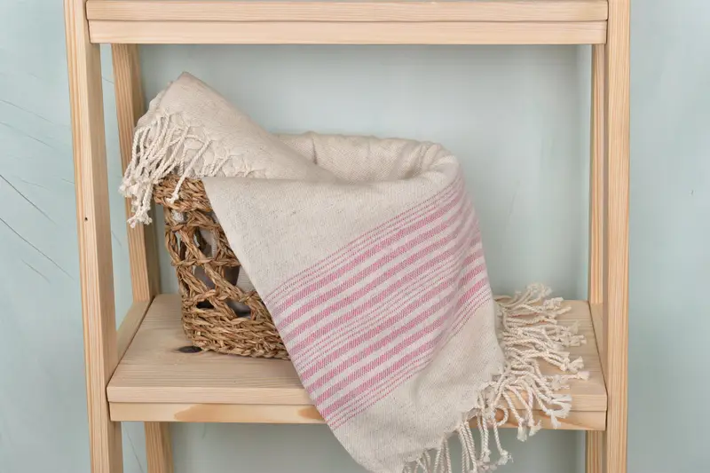 68x40 Linen Striped Towel, Hammam towel, Kids Beach Towel, Gift For Coworker, Turkish Towel Beach, Turkish Bath Towel Set, Gift For Her - 4