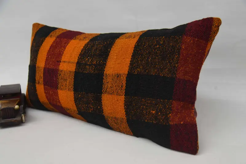 Boho Pillow, Interior Designer Pillow, 12x24 Orange Pillow Cover, Living Room Throw Cushion Cover, Pillow for Sofa, Pillow Cover - 3
