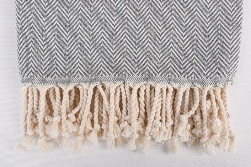 Monogram Beach Towel, Bridesmaid Gifts, Beach Theme Wedding Gift, Scarf Towel, 70x40 Cotton Herringbone Towel, Gift For Bride, Large Turkish Towel - 3