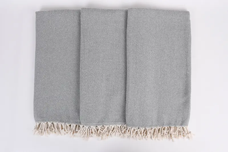 Monogram Beach Towel, Bridesmaid Gifts, Beach Theme Wedding Gift, Scarf Towel, 70x40 Cotton Herringbone Towel, Gift For Bride, Large Turkish Towel - 7