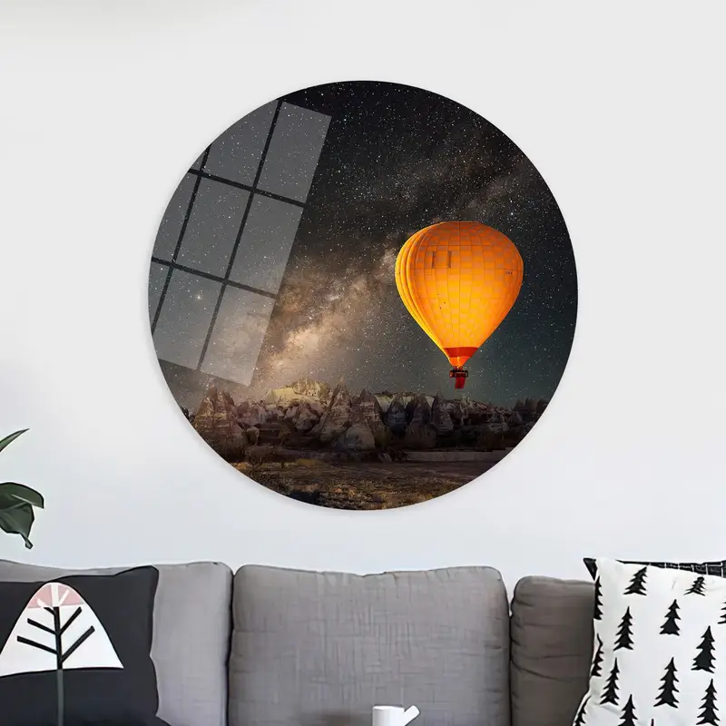 Enchanting Cappadocia Balloon Canvas: Starry Night Scenery Print