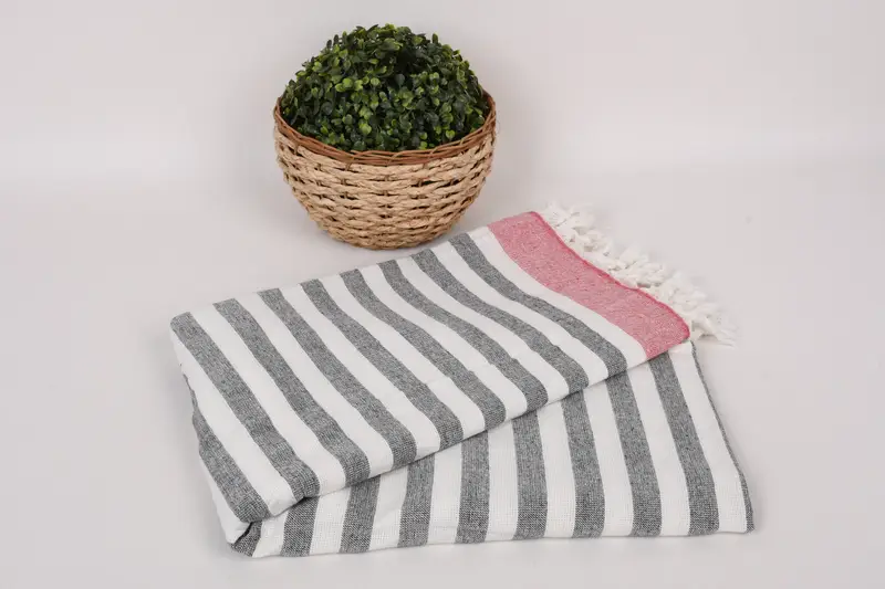 Bridal Shower Gifts, Eco-Friendly Turkish Towel, Organic Turkish towel, 68x40 Cotton Striped Terry Towel, Custom Beach Towel, Travel towel - 4