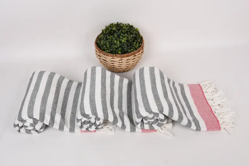 Bridal Shower Gifts, Eco-Friendly Turkish Towel, Organic Turkish towel, 68x40 Cotton Striped Terry Towel, Custom Beach Towel, Travel towel - 8